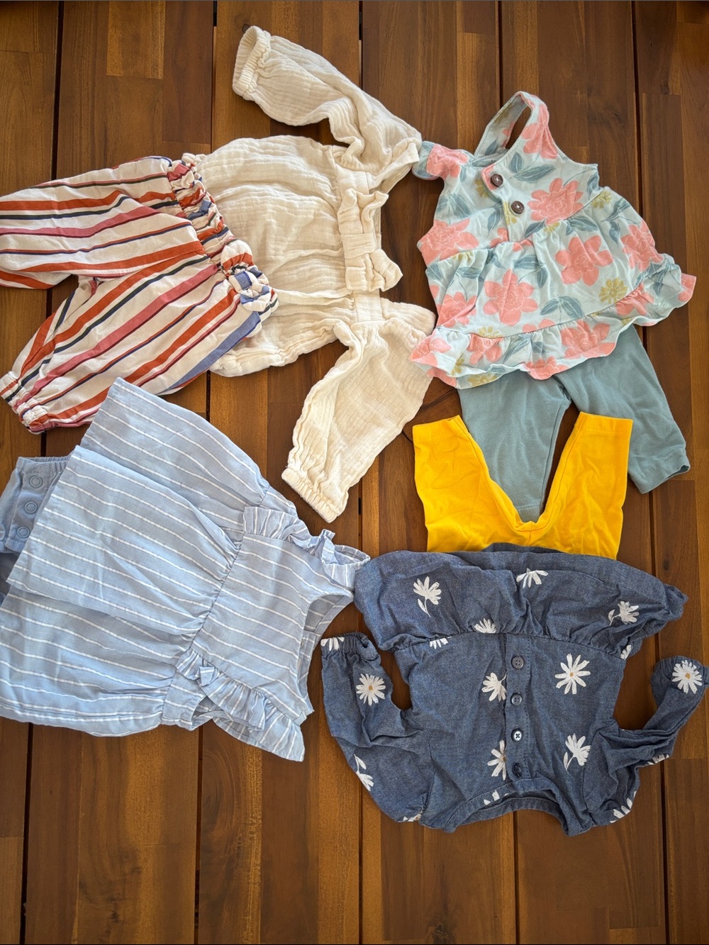 cloud island Cream Baby Romper with Striped Bow Detail
